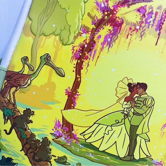 NWT 🐸 Loungefly Disney The Princess and the Frog Kiss Scene Backpack - Picture 7 of 8